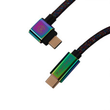 Кабель USB-A/USB-C > USB-C заряджання/синхронізації Keychron, 1.08м, Type-C, Premium Coiled Aviator, чорний