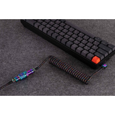 Кабель USB-A/USB-C > USB-C заряджання/синхронізації Keychron, 1.08м, Type-C, Premium Coiled Aviator, чорний