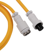 Кабель USB-A/USB-C > USB-C заряджання/синхронізації Keychron, 1.36м, Type-C, Coiled Aviator, жовтий