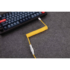 Кабель USB-A/USB-C > USB-C заряджання/синхронізації Keychron, 1.36м, Type-C, Coiled Aviator, жовтий