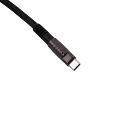 Кабель USB-A/USB-C > USB-C заряджання/синхронізації Keychron, 1м, Type-C, Double-Sleeved Geek, чорний