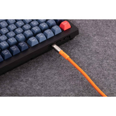 Кабель USB-A/USB-C > USB-C заряджання/синхронізації Keychron, 1м, Type-C, Double-Sleeved Geek, оранжевий