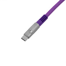 Кабель USB-A/USB-C > USB-C заряджання/синхронізації Keychron, 1м, Type-C, Double-Sleeved Geek, фіолетовий