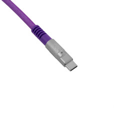 Кабель USB-A/USB-C > USB-C заряджання/синхронізації Keychron, 1м, Type-C, Double-Sleeved Geek, фіолетовий
