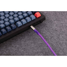 Кабель USB-A/USB-C > USB-C заряджання/синхронізації Keychron, 1м, Type-C, Double-Sleeved Geek, фіолетовий