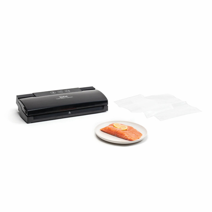 Вакууматор Tefal Classic для пакетів, 35см, електронне керування, +18 пакетів,, пластик, чорний