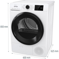 Сушильна машина Gorenje тепловий насос, 9кг, A++, 60см, дисплей, 16 програм, Wi-Fi, білий