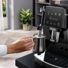 Кавомашина Delonghi Magnifica Start, 1.8л, зерно+мелена, ручний капучинатор, дисплей, авторецептів -4, підігрів чашок, чорний