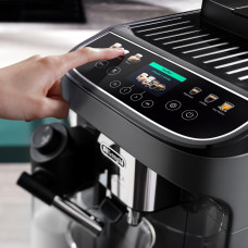 Кавомашина Delonghi Magnifica Evo Next, 1.8л, зерно+мелена, автомат.капуч, дисплей, авторецептів -10, підігрів чашок, подача гар. води, чорний