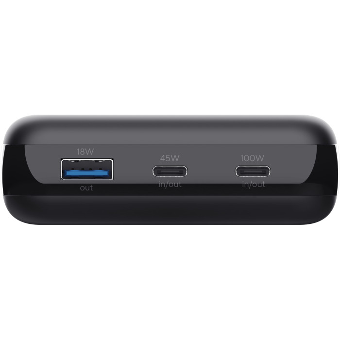 Акумулятор портативний літій-іонний power bank Trust Laro, 20000 мА·год, USB-A/2хUSB-C, 100w, чорний