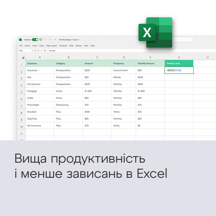 Примірник ПЗ Microsoft Office Home 2024 англ, FPP без носія