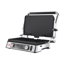 Гриль Braun прижимний MultiGrill 9 Pro, 2200Вт, темп. режимів-6, розкриття на 180°, метал, пластик, металік