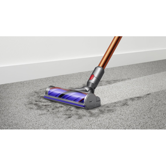 Пилосос Dyson безпровідний V10 Absolute 525Вт, конт пил -0.76л, автон. робота до 60хв, турборежим, сіро-мідний
