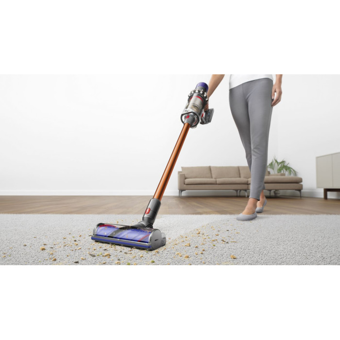 Пилосос Dyson безпровідний V10 Absolute 525Вт, конт пил -0.76л, автон. робота до 60хв, турборежим, сіро-мідний