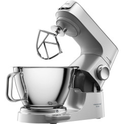 Кухонна машина Kenwood Titanium Chef Baker, 1200Вт, чаша-метал, корпус-метал, насадок-3, вбудовані ваги, дисплей, срібний