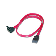 Кабель ASSMANN SATA L-type (F/F) кутовий, 0.5м, червоний