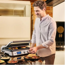 Гриль Braun  прижимний MultiGrill 9 CG 2000Вт, темп. режимів-3, з`ємні пластини, метал
