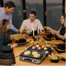 Гриль Braun  прижимний MultiGrill 9 CG 2000Вт, темп. режимів-3, з`ємні пластини, терощуп, метал