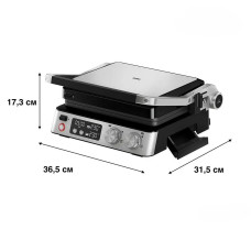 Гриль Braun  прижимний MultiGrill 7 CG 2000Вт, темп. режимів-3, з`ємні пластини, метал