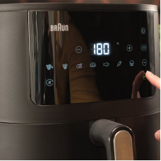 Мультипіч Braun MultiFry 3 1500Вт, чаша-4,3л, сенсорне управл., 7 авто. програм, пластик, чорний