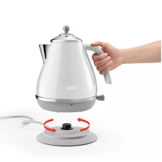 Електрочайник DeLonghi Icona Capitals , 1.7л, нержавіюча сталь, білий