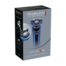 Бритва електр. Remington роторна X7 Limitless X,  бритв.головок-3, від мережі, сух.+волог., тример, водонепрон., швид. зарядка, чорно-синій