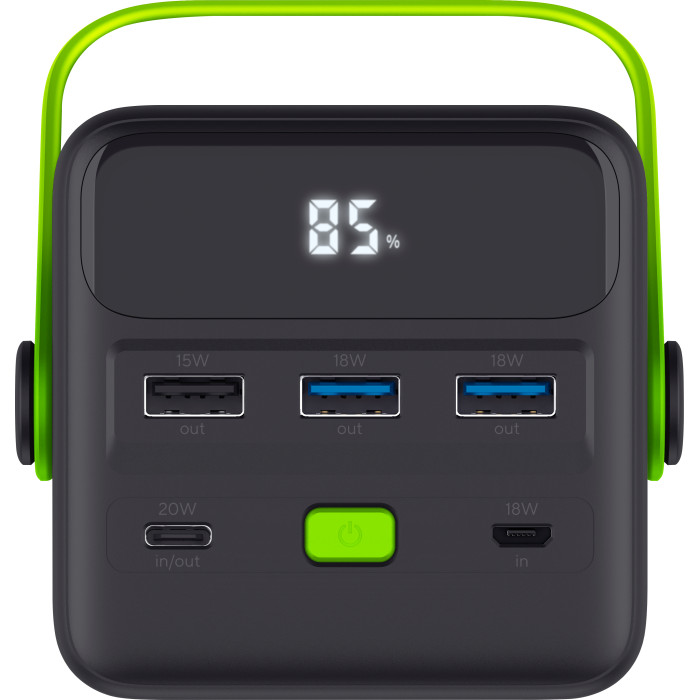 Акумулятор портативний літій-іонний power bank Trust Redoh XXL, 50000мА·год, 3хUSB-A/USB-C, 20W, чорний