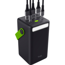 Акумулятор портативний літій-іонний power bank Trust Redoh XXL, 50000мА·год, 3хUSB-A/USB-C, 20W, чорний