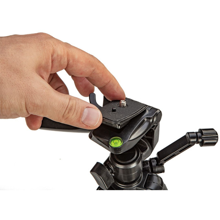 Штатив Neo Tools, 1.5м, 1/4", алюмінієвий, швидкознімне з'єднання, капсула для вирівнювання