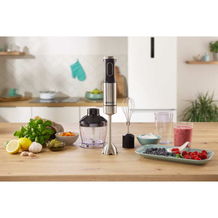 Блендер Gorenje заглибний 1000Вт, 3в1, чаша-600мл, нерж
