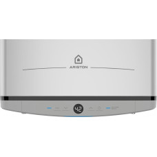 Водонагрівач електр. Ariston плаский слім VELIS TECH 100 EU, 100л, 2*1,5кВт, ун. монтаж, електр. кер-ння, B, Італія, Сірий
