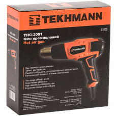 Фен будівельний Tekhmann THG-2001 2000Вт 350/550°С 300/500л·хв 0.7кг