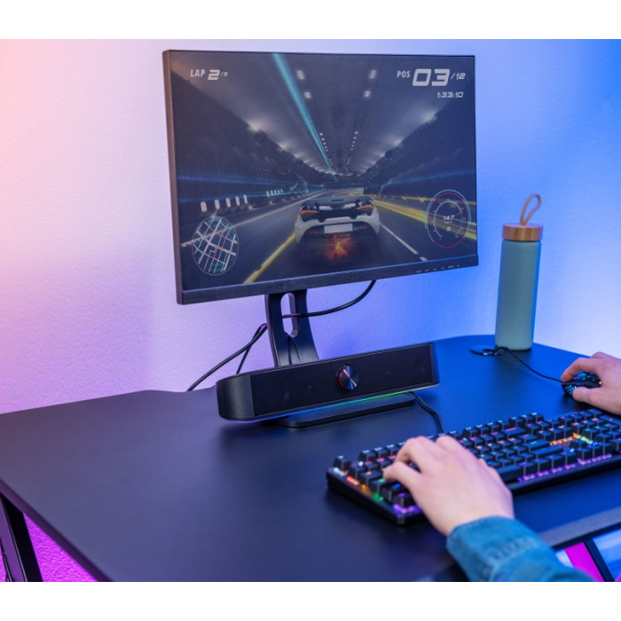 Акустична система Trust GXT 619 Thorne Саундбар, USB/AUX,  RGB, чорний