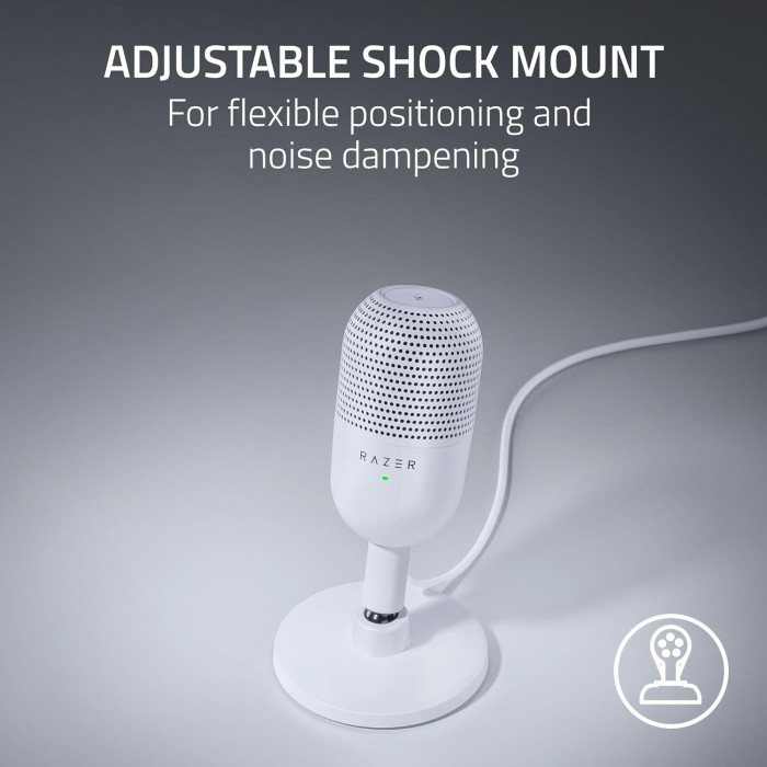 Мікрофон геймінговий Razer Seiren V3 Mini, Omni, USB-A, 1.2м, білий
