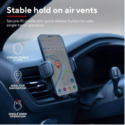 Автомобільний тримач смартфона Trust Runo airvent 4-7", чорний