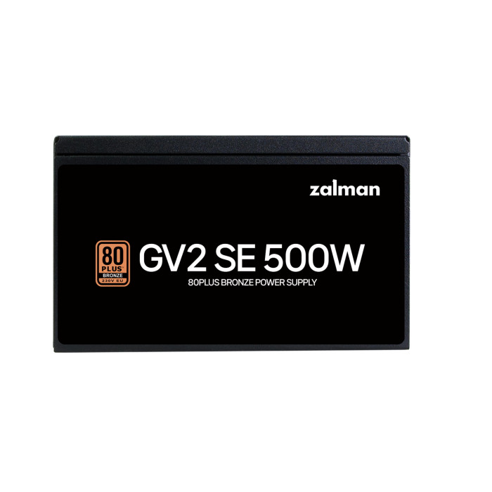 Блок живлення Zalman GV2SE  (500W) 88%, 80+ Bronze, 120мм, 1xMB 24pin(20+4), 1xCPU(4pin+ 8pin), 3xMolex, 6xSATA, 2xPCIe 8pin(6+2)