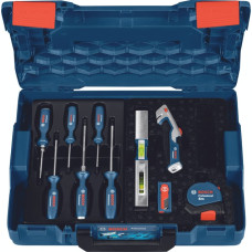 Набір професійних викруток та змішаних ручних інструментів Bosch Professional 19шт, L 3.5, SL6.5, TX15, TX20, PH1, PZ 2мм, рулетка 5м, рівень 25см