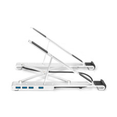 Підставка для ноутбука DIGITUS Variable Notebook Stand, до 17'', USB-C Dock 5-Port, сіра