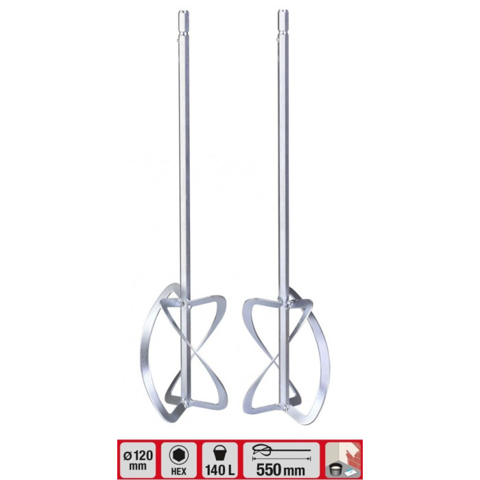 Вінчики для TWIN-міксера Einhell KWB 550х120мм 1.9кг