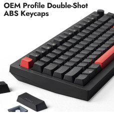 Клавіатура механічна Lemokey  X4 84Key, Keychron Red, USB-A, QMK/VIA, EN/UKR, Red led, чорний