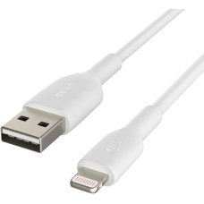 Кабель USB-A > Lightning заряджання/синхронізації Belkin 1м, 12Вт, PVC, (2 Pack), білий