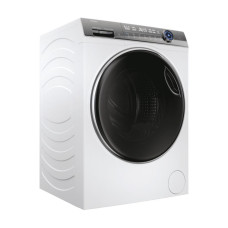 Пральна машина Haier фронтальна, 12кг, 1400, A+++, 60см, дисплей, пара, інвертор, люк чорний, прямий привід, білий