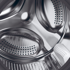 Пральна машина Haier фронтальна, 9кг, 1400, A+++, 60см, дисплей, пара, інвертор, люк чорний, прямий привід, cріблястий