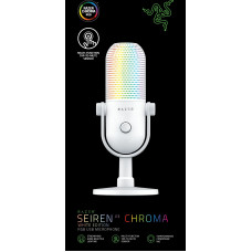 Мікрофон геймінговий Razer Seiren V3 Chroma, Uni, RGB, USB-A, 2м, білий