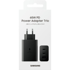 Зарядний пристрій мережевий Samsung 65Вт 2xUSB-С PD PPS/USB-A, чорний