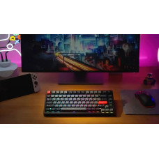 Клавіатура механічна Lemokey  P1 Pro 84Key, Keychron Super Red, WL/BT/USB-A, QMK/VIA, Hot-Swap, EN/UKR, RGB,  Knob, Carbon Black