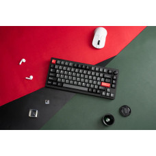 Клавіатура механічна Lemokey  P1 Pro 84Key, Keychron Super Red, WL/BT/USB-A, QMK/VIA, Hot-Swap, EN/UKR, RGB,  Knob, Carbon Black