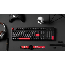 Клавіатура механічна Lemokey  X3 104Key, Keychron Red, USB-A, QMK/VIA, Hot-Swap, EN/UKR, RGB, чорний