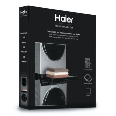 Комплект монтажний Haier для з'єднання пральної машини з сушильною машиною, 47-60см, чорний