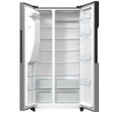 Холодильник SBS Gorenje, 179х70х92см, 2 двері, 376(190)л, А++, NF+, Інв., Зона св-ті, диспенсер, генератор льоду, Зовн. Диспл, нерж